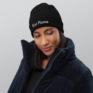 Organic Ribbed Beanie - Eat Plants