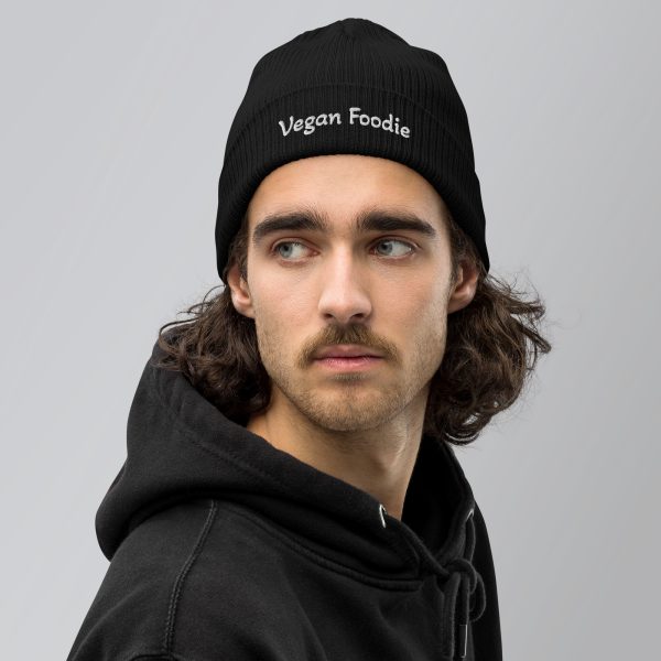 Organic Ribbed Beanie - Vegan Foodie